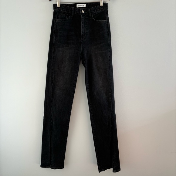 The Frankie Shop | High Waisted Split Hem Jeans - Picture 3 of 7